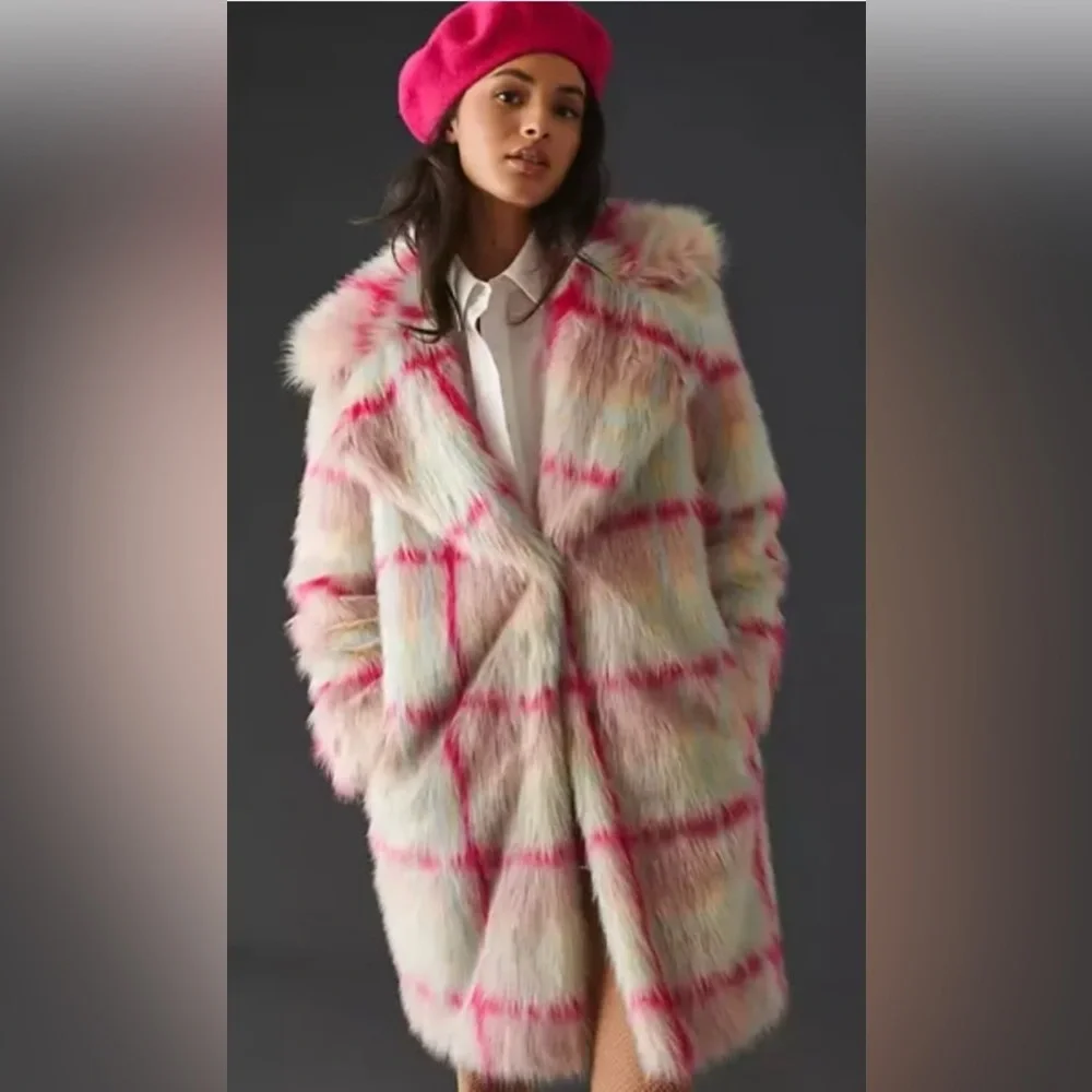 NVLT Faux Fur Long Coat Anthropologie